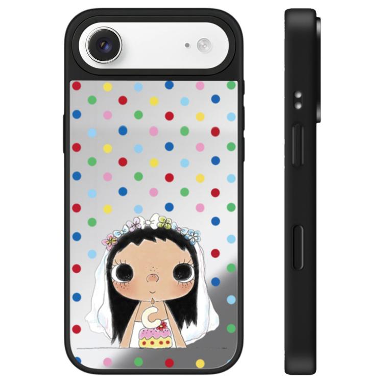 For iPhone Air YUY Series Pattern Camera Control Button Mirror Phone Case(YUY Dots)