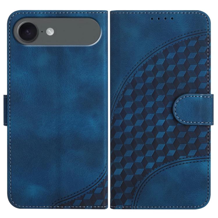 For iPhone Air YX0060 Elephant Head Embossed Phone Leather Case with Lanyard(Royal Blue)