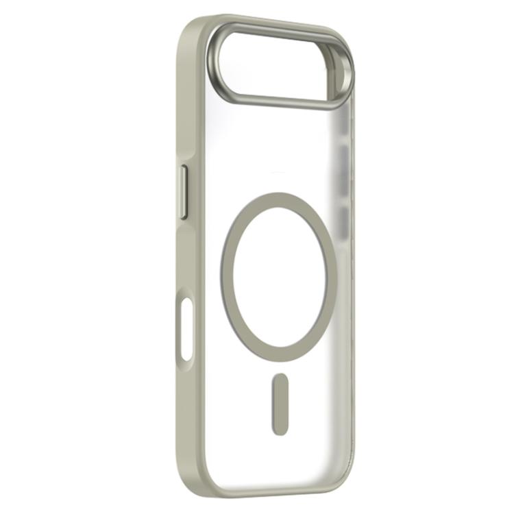 For iPhone Air ZGA Matte Clear Magsafe PC Hybrid TPU Phone Case(Grey)