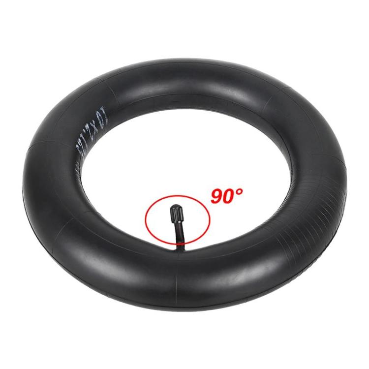 For Kugoo M4 Electric Scooter Anti-Slip Shock-Absorbing Wear-Resistant Rubber Tire 10 x 2.125 90-Degree Curved-Valve Inner Tire