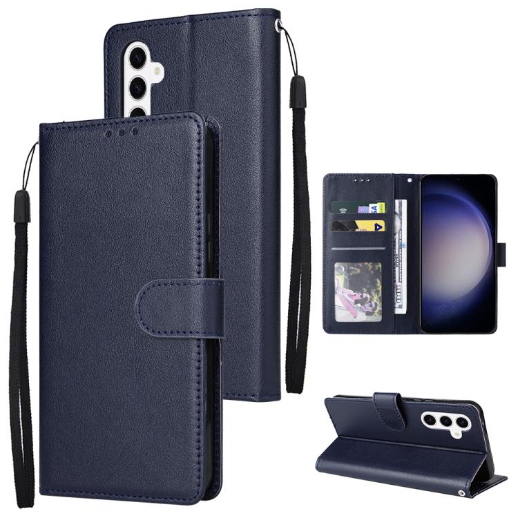 For Samsung Galaxy S26 5G 3-Card Slots Multifunctional Leather Phone Case(Blue)