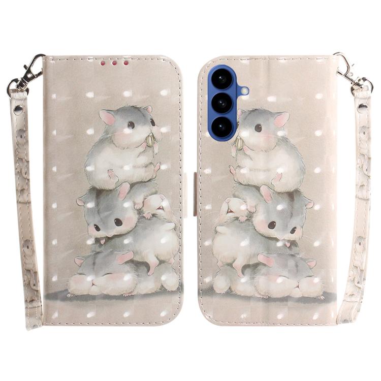 For Samsung Galaxy S26 5G 3D Colored Flip Leather Phone Case(Squirrels)