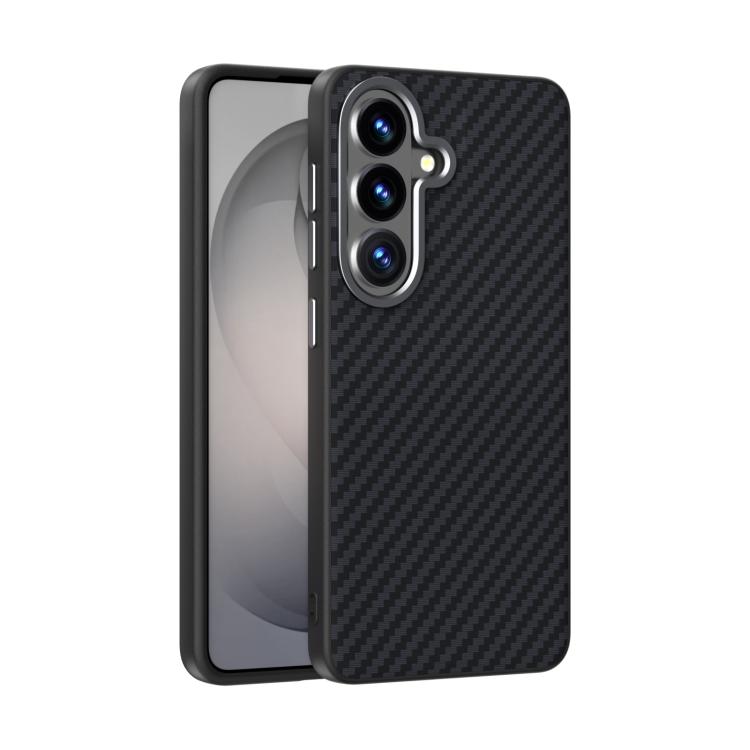 For Samsung Galaxy S26 5G ABEEL C Carbon Fiber Series 6D Micro Relief MagSafe Phone Case(Black)