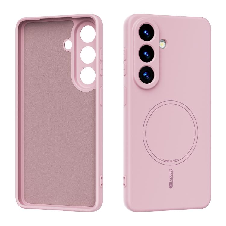 For Samsung Galaxy S26 5G ABEEL Skin-friendly Feel Magsafe Liquid Silicone Phone Case(Pink)