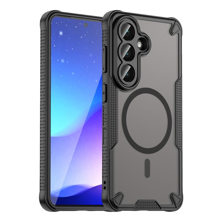 For Samsung Galaxy S26 5G Armor Glaze MagSafe Magnetic Phone Case(Black)