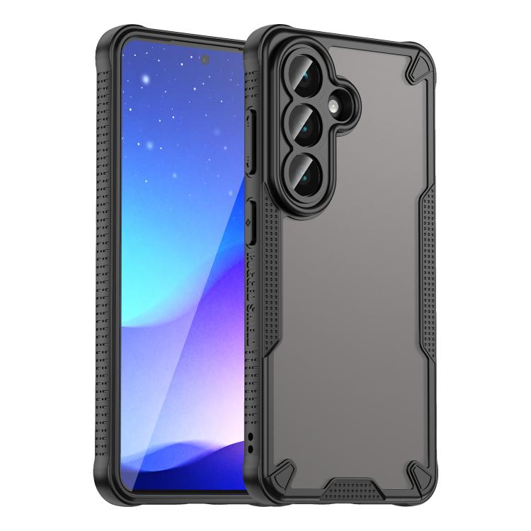 For Samsung Galaxy S26 5G Armor Glaze PC Hybrid TPU Phone Case(Black)