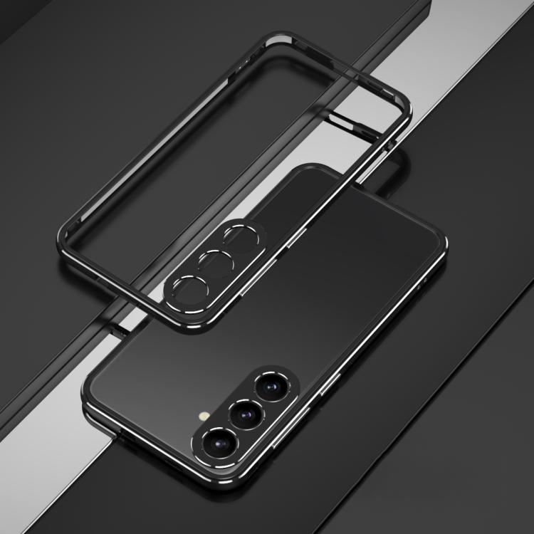 For Samsung Galaxy S26 5G Aurora Series Lens Protector + Metal Frame Phone Case(Black Silver)