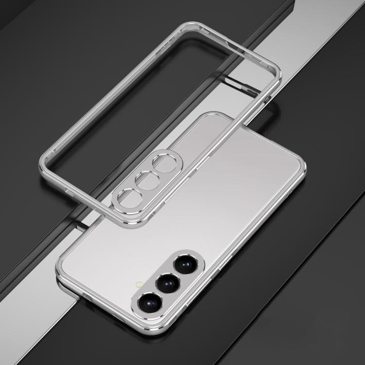 For Samsung Galaxy S26 5G Aurora Series Lens Protector + Metal Frame Phone Case(Silver)
