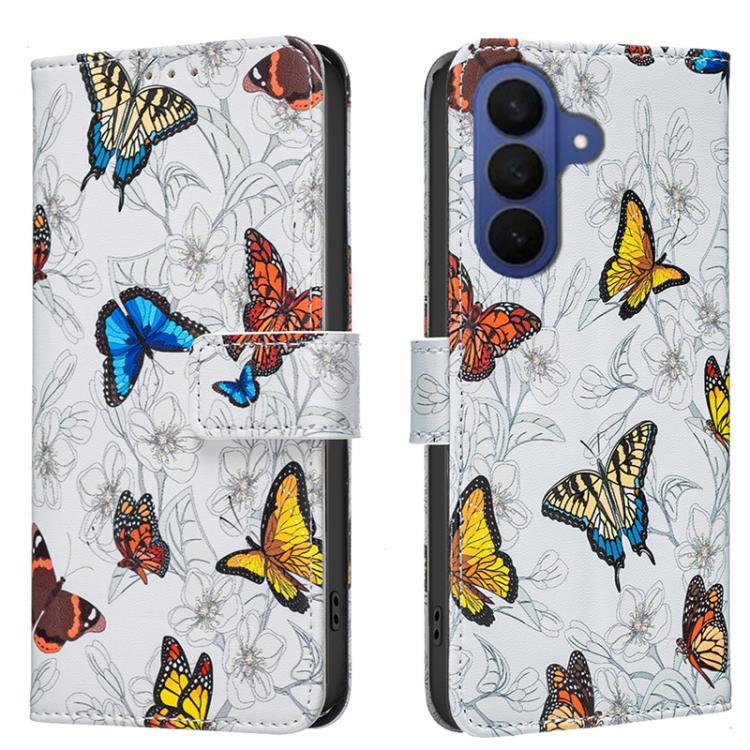 For Samsung Galaxy S26 5G BF42 Color Painting Leather Phone Case(Butterfly)
