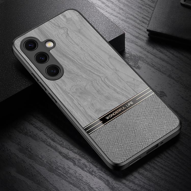For Samsung Galaxy S26 5G Bionic Tree Texture Full Coverage Phone Case(Grey)