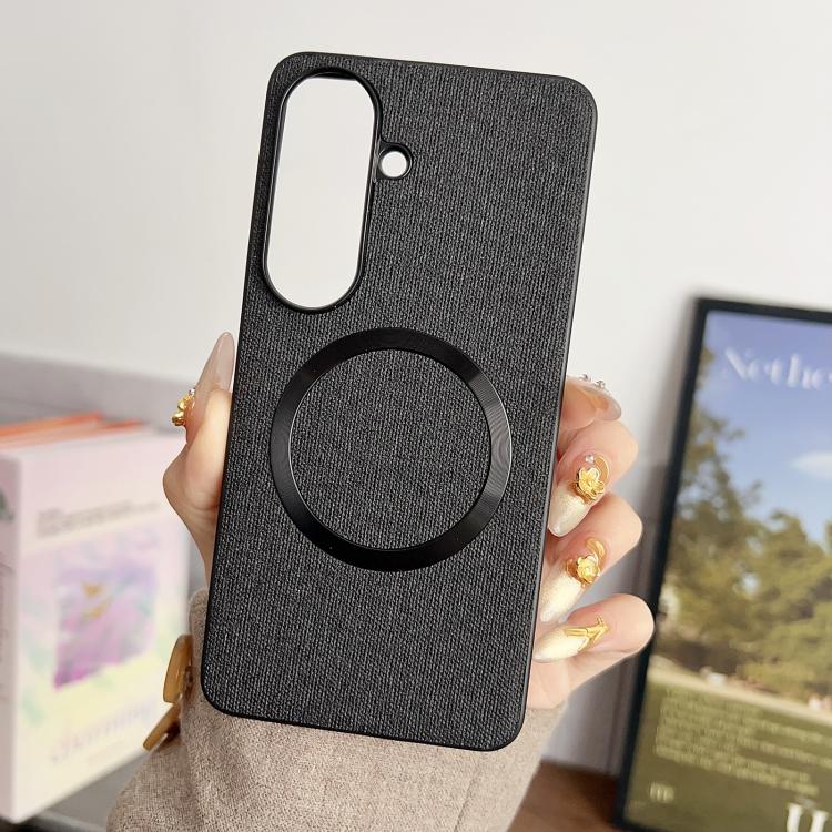 For Samsung Galaxy S26 5G CD Magsafe Magnetic Cloth Texture Phone Case(Black)
