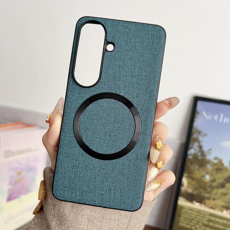 For Samsung Galaxy S26 5G CD Magsafe Magnetic Cloth Texture Phone Case(Blue)