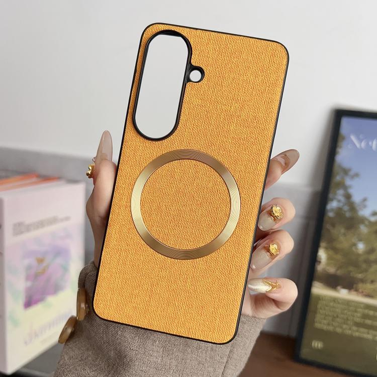 For Samsung Galaxy S26 5G CD Magsafe Magnetic Cloth Texture Phone Case(Orange)