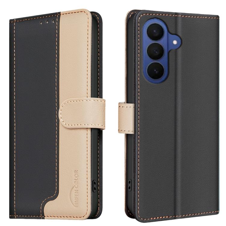 For Samsung Galaxy S26 5G Color Matching RFID Anti-theft Leather Phone Case(Black)
