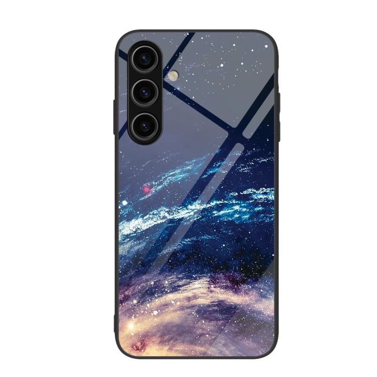 For Samsung Galaxy S26 5G Colorful Painted Glass Phone Case(Starry Sky)