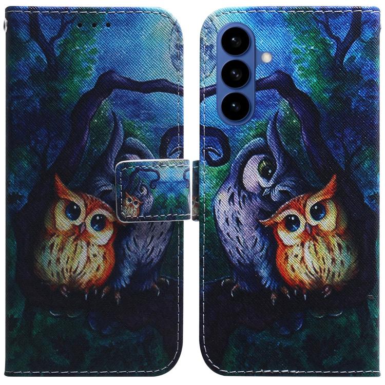 For Samsung Galaxy S26 5G Coloured Drawing Flip Leather Phone Case(Oil Painting Owl)