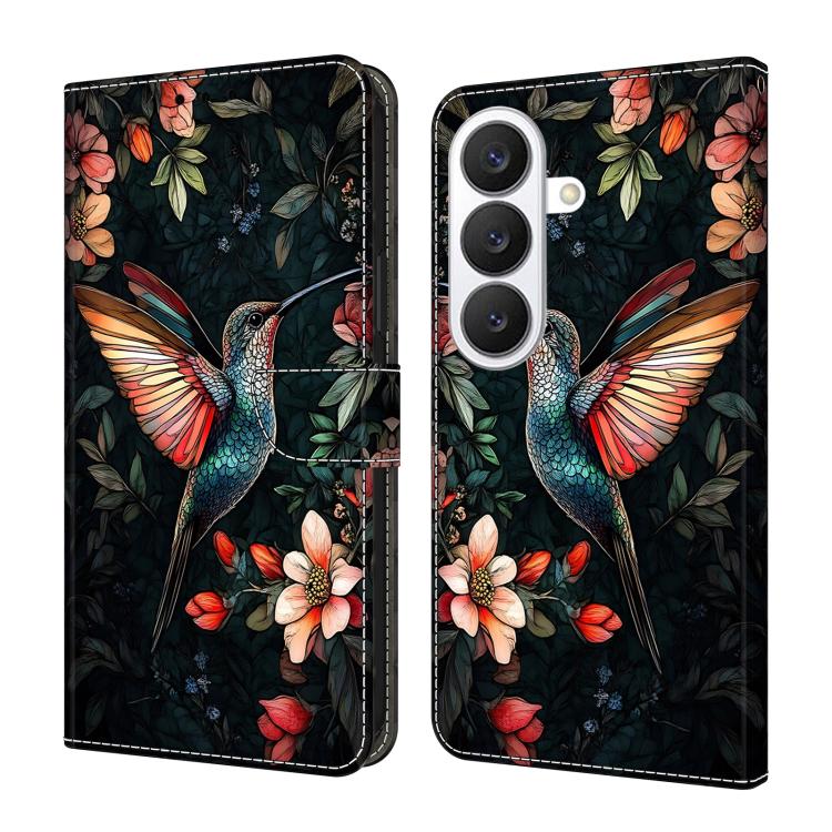 For Samsung Galaxy S26 5G Crystal-Like Painted Vegan Leather Phone Case(Lark)