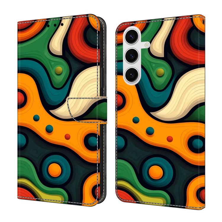 For Samsung Galaxy S26 5G Crystal-Like Painted Vegan Leather Phone Case(Painted Art)
