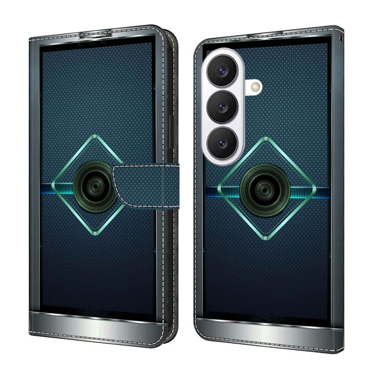 For Samsung Galaxy S26 5G Crystal-Like Painted Vegan Leather Phone Case(Sci-Fi Future)