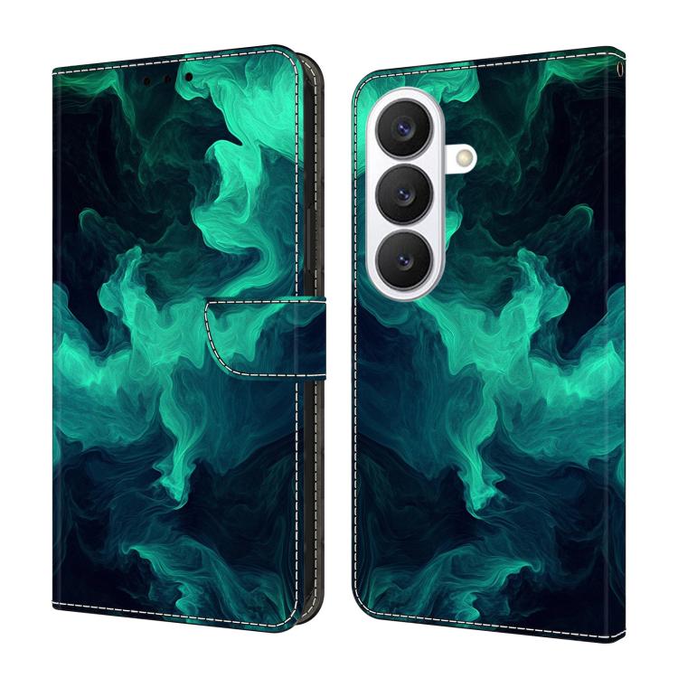 For Samsung Galaxy S26 5G Crystal-Like Painted Vegan Leather Phone Case(Smoke)