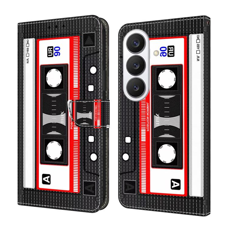 For Samsung Galaxy S26 5G Crystal-Like Painted Vegan Leather Phone Case(Tape)