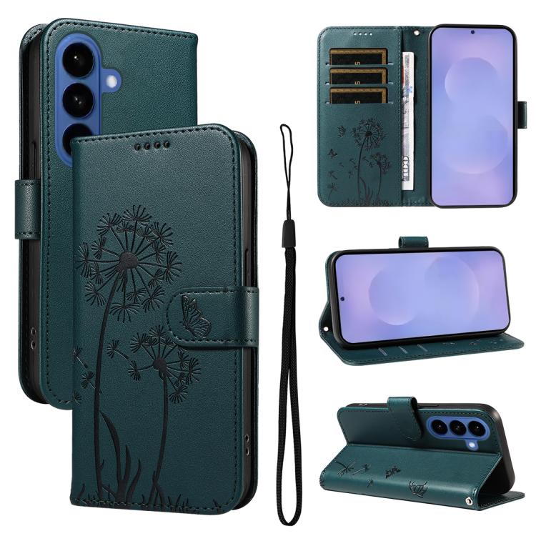 For Samsung Galaxy S26 5G Dandelion Embossed Pattern Flip Leather Phone Case(Blue)