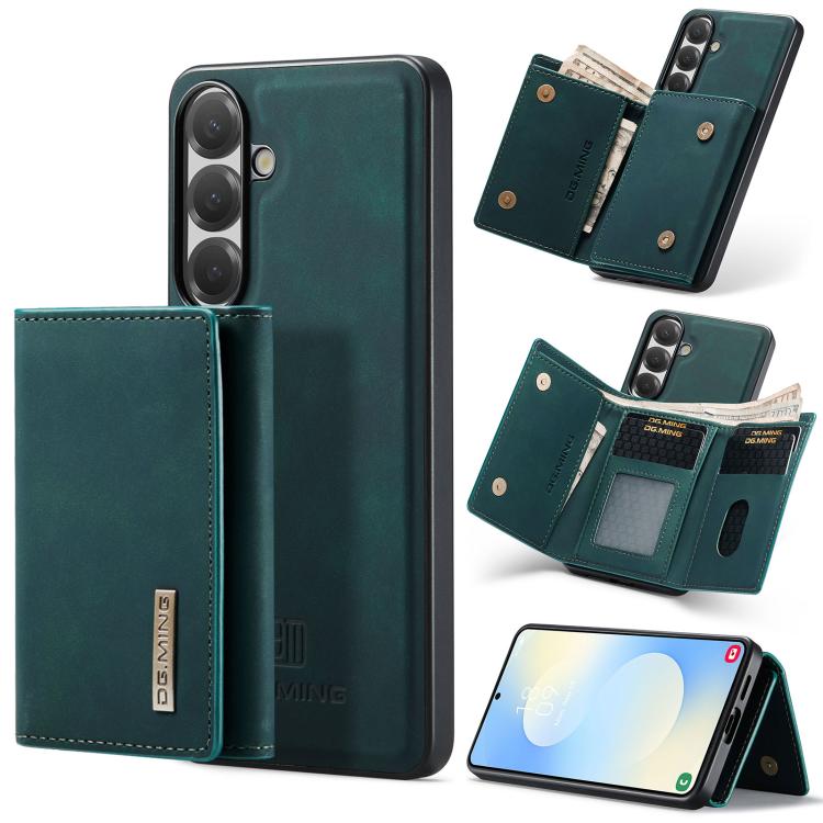 For Samsung Galaxy S26 5G DG.MING M1 Series 3-Fold Multi Card Wallet + Magnetic Phone Case(Green)