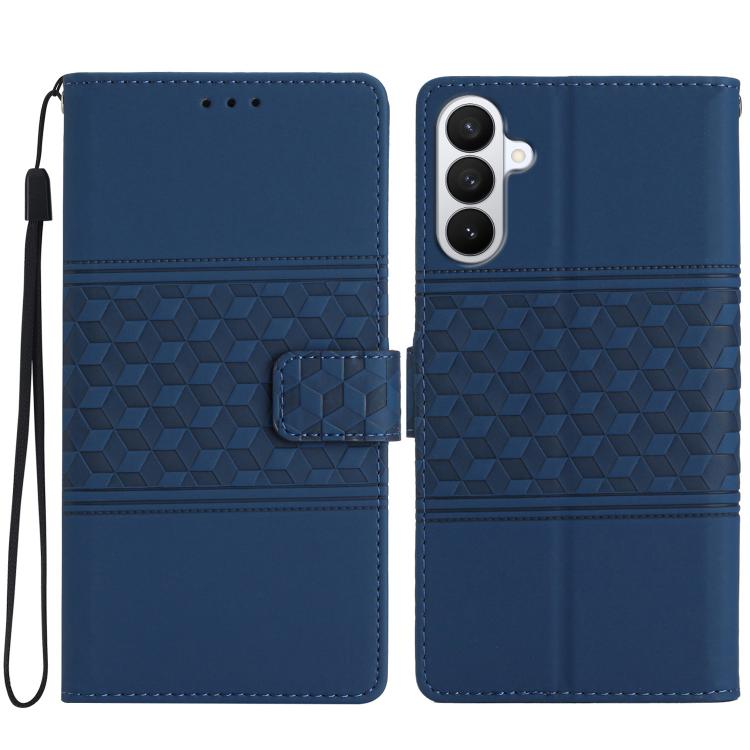 For Samsung Galaxy S26 5G Diamond Embossed Skin Feel Leather Phone Case(Dark Blue)