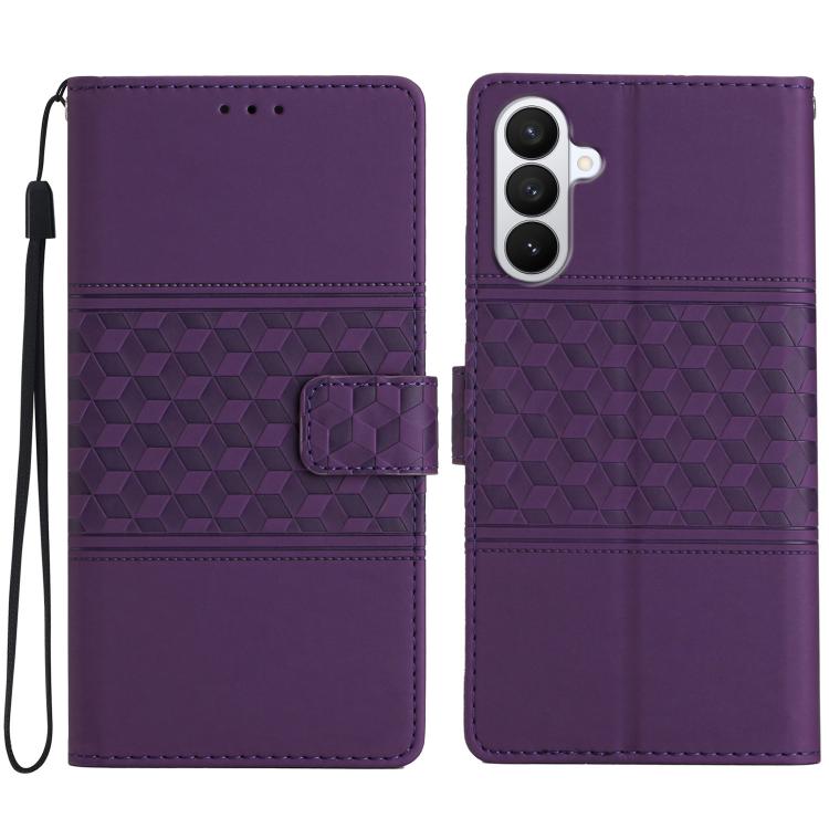 For Samsung Galaxy S26 5G Diamond Embossed Skin Feel Leather Phone Case(Purple)