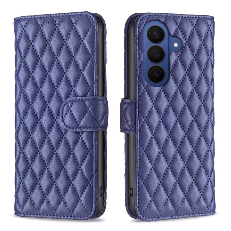 For Samsung Galaxy S26 5G Diamond Lattice Wallet Flip Leather Phone Case(Blue)