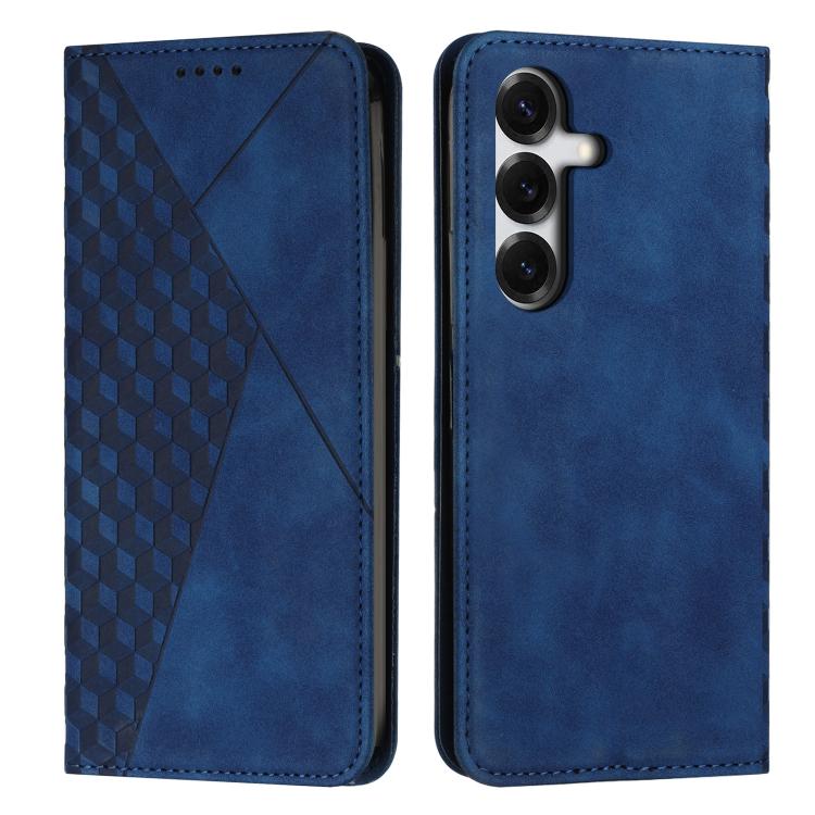 For Samsung Galaxy S26 5G Diamond Splicing Skin Feel Magnetic Leather Phone Case(Blue)