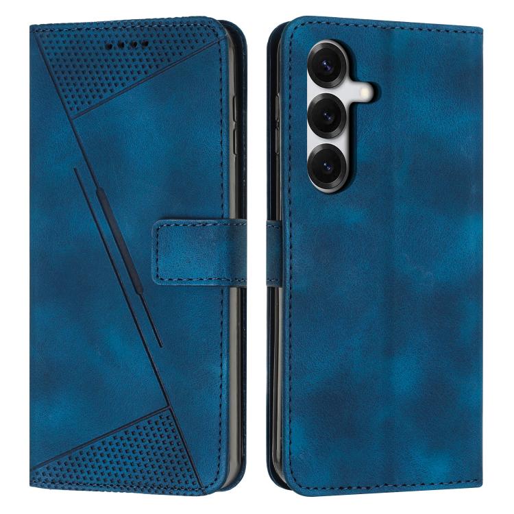 For Samsung Galaxy S26 5G Dream Triangle Leather Phone Case with Lanyard(Blue)