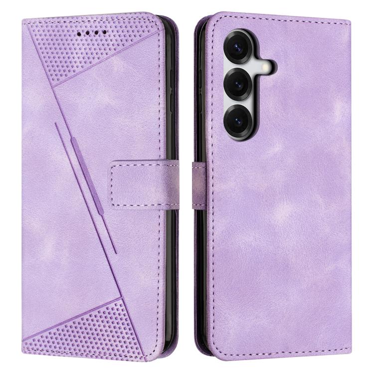 For Samsung Galaxy S26 5G Dream Triangle Leather Phone Case with Lanyard(Purple)