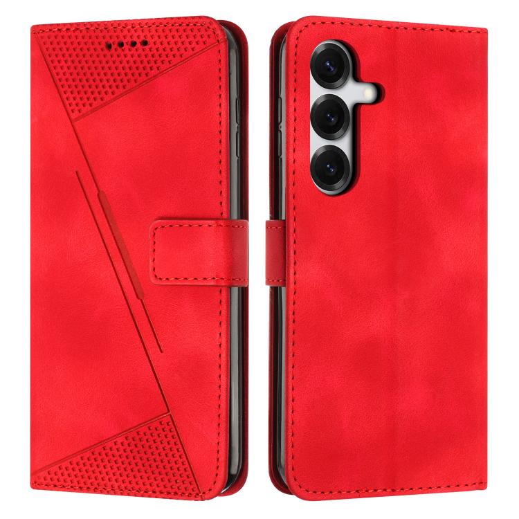 For Samsung Galaxy S26 5G Dream Triangle Leather Phone Case with Lanyard(Red)