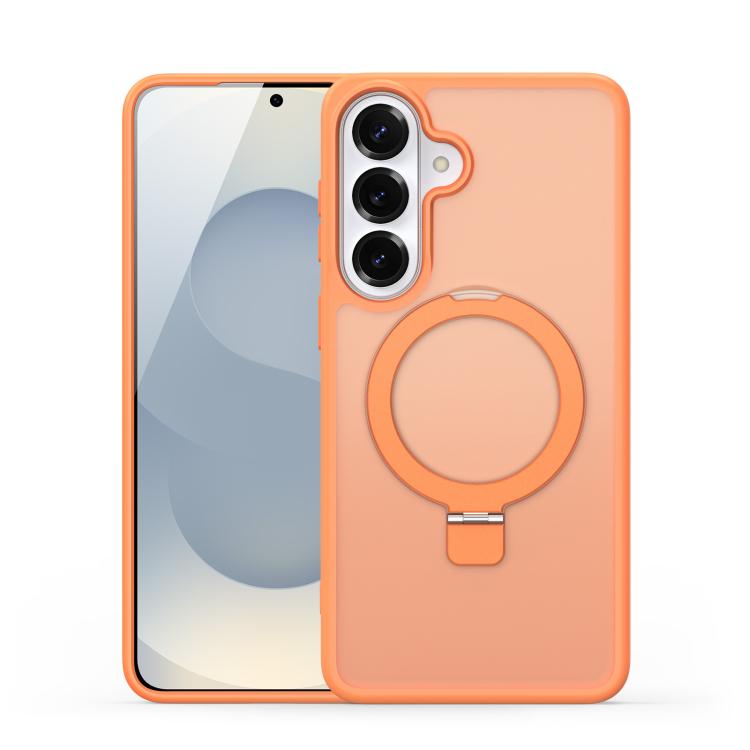 For Samsung Galaxy S26 5G DUX DUCIS Yind Series MagSafe TPU Hybrid PC Phone Case with Stand(Orange)