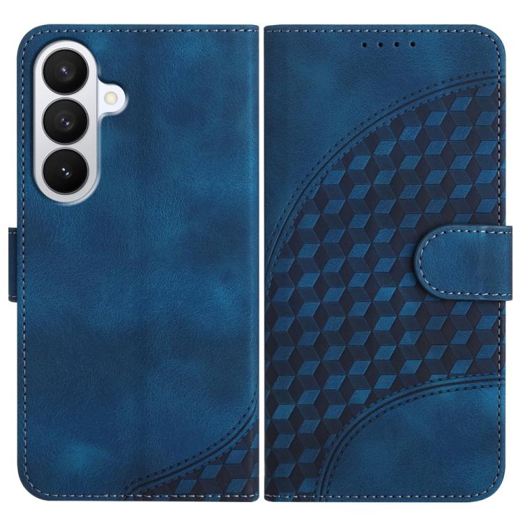 For Samsung Galaxy S26 5G Elephant Head Embossed Phone Leather Case with Lanyard(Royal Blue)