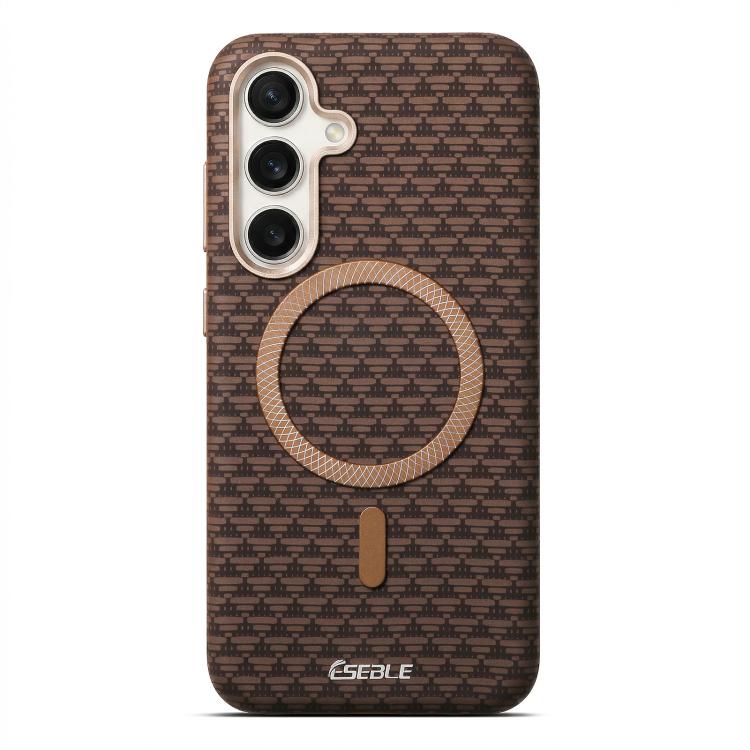 For Samsung Galaxy S26 5G ESEBLE L3 Triangular Shield Metal Lens Magnetic Phone Case(Dark Brown)
