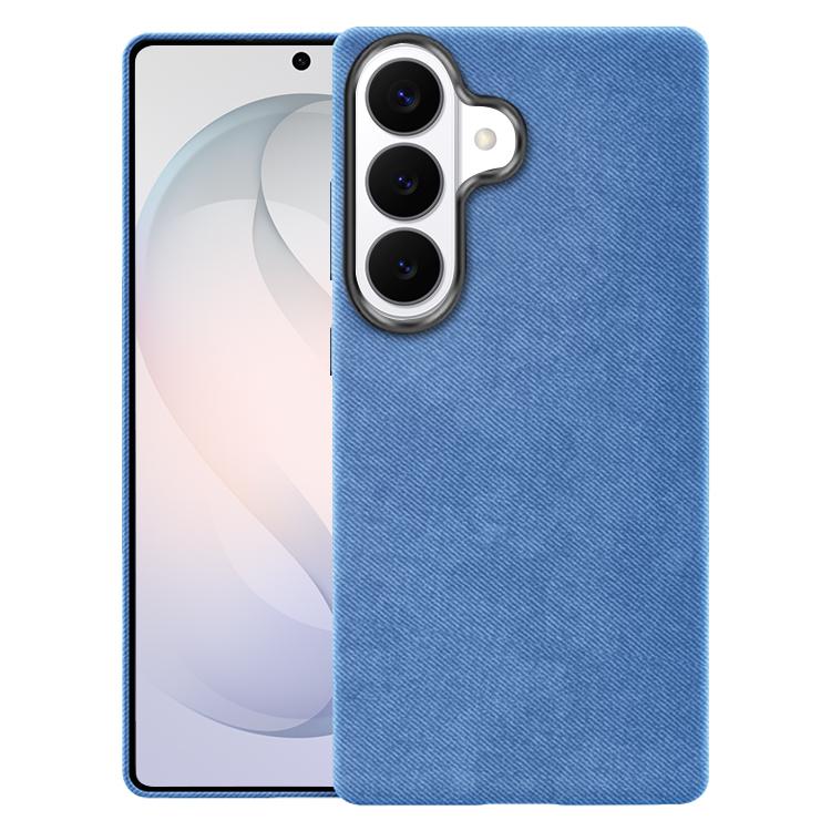 For Samsung Galaxy S26 5G Flannel Textured Magnetic Full Coverage Phone Case(Light Blue)
