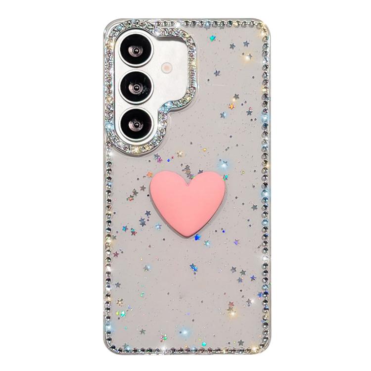 For Samsung Galaxy S26 5G Flash Rhinestone Double-sided IMD Love Heart Phone Case(Glitter Stars)