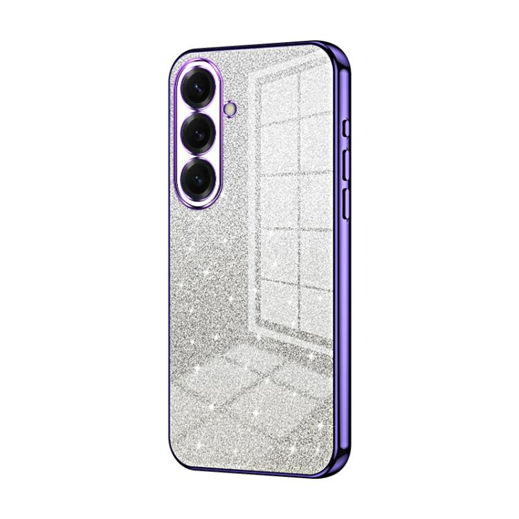 For Samsung Galaxy S26 5G Gradient Glitter Powder Electroplated Phone Case(Purple)