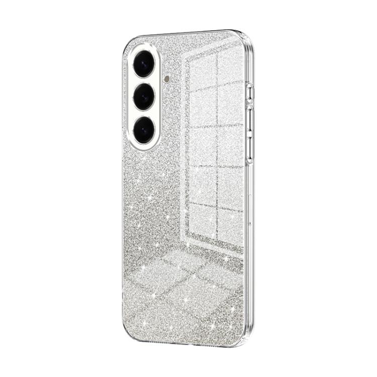 For Samsung Galaxy S26 5G Gradient Glitter Powder Electroplated Phone Case(Transparent)