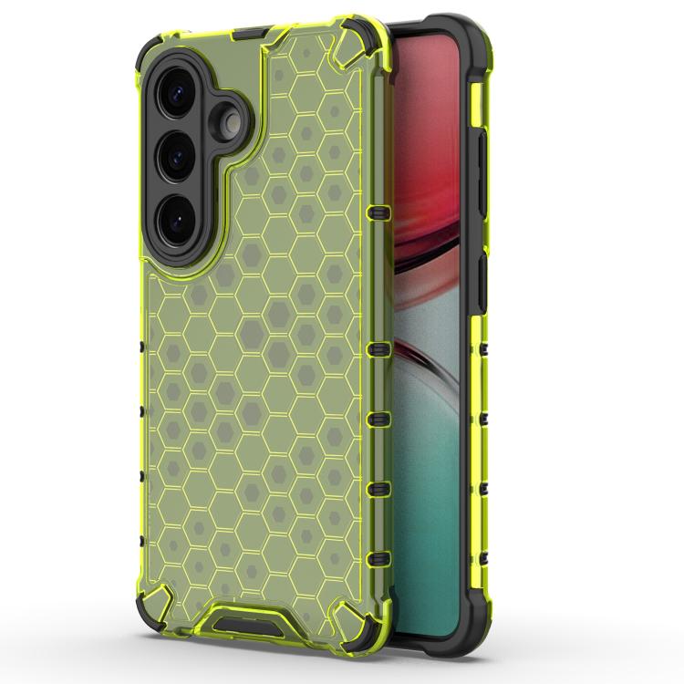 For Samsung Galaxy S26 5G Honeycomb Shockproof Phone Case(Green)