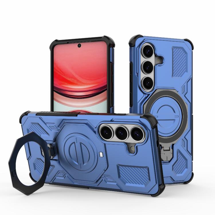 For Samsung Galaxy S26 5G J-20 Solid Color MagSafe Magnetic TPU+PC Phone Case(Blue)