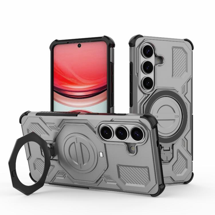For Samsung Galaxy S26 5G J-20 Solid Color MagSafe Magnetic TPU+PC Phone Case(Grey)