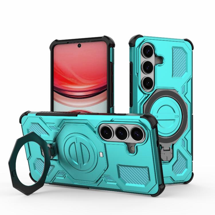 For Samsung Galaxy S26 5G J-20 Solid Color MagSafe Magnetic TPU+PC Phone Case(Lake Blue)