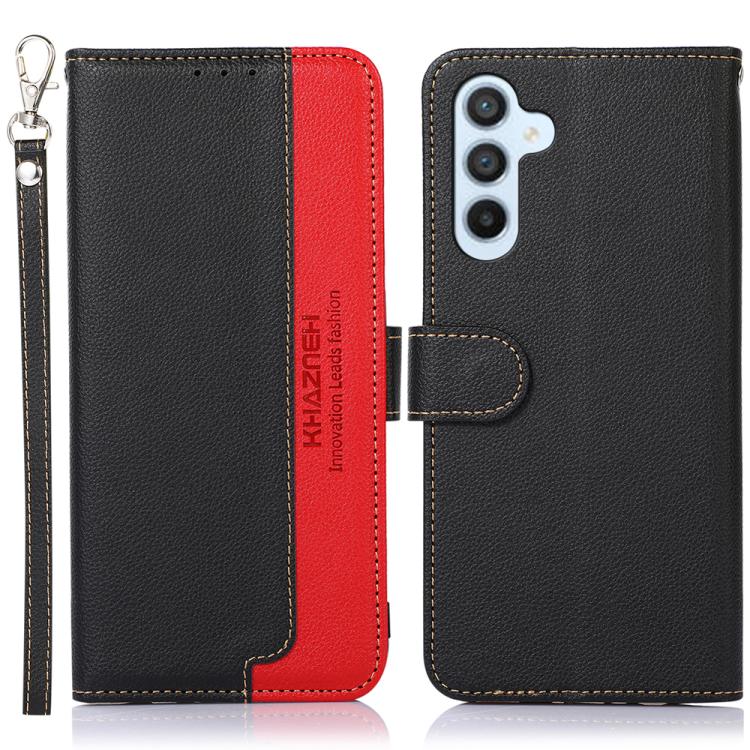 For Samsung Galaxy S26 5G KHAZNEH Litchi Texture Leather RFID Phone Case(Black)