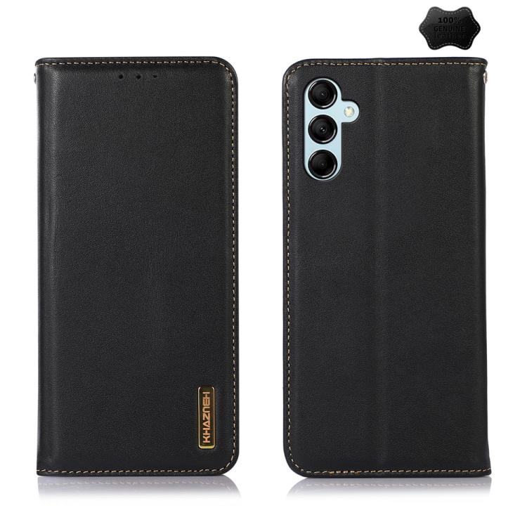 For Samsung Galaxy S26 5G KHAZNEH Nappa Top Layer Cowhide Leather Phone Case(Black)