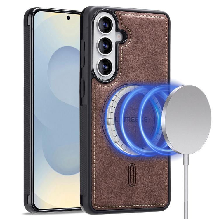 For Samsung Galaxy S26 5G LC.IMEEKE L6 Series MagSafe Magnetic Phone Case(Coffee)