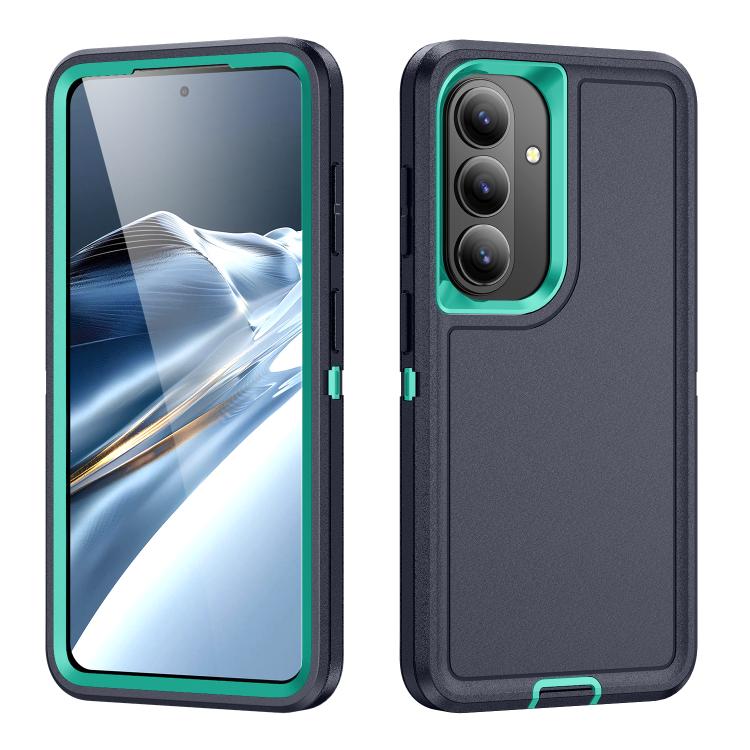 For Samsung Galaxy S26 5G Life Waterproof Rugged Phone Case(Dark Blue + Light Blue)