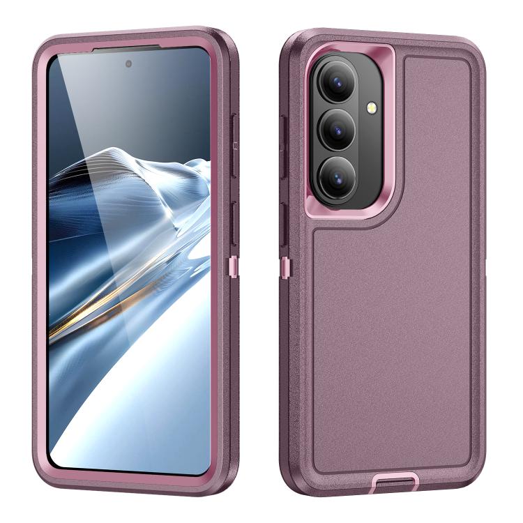 For Samsung Galaxy S26 5G Life Waterproof Rugged Phone Case(Purple + Pink)